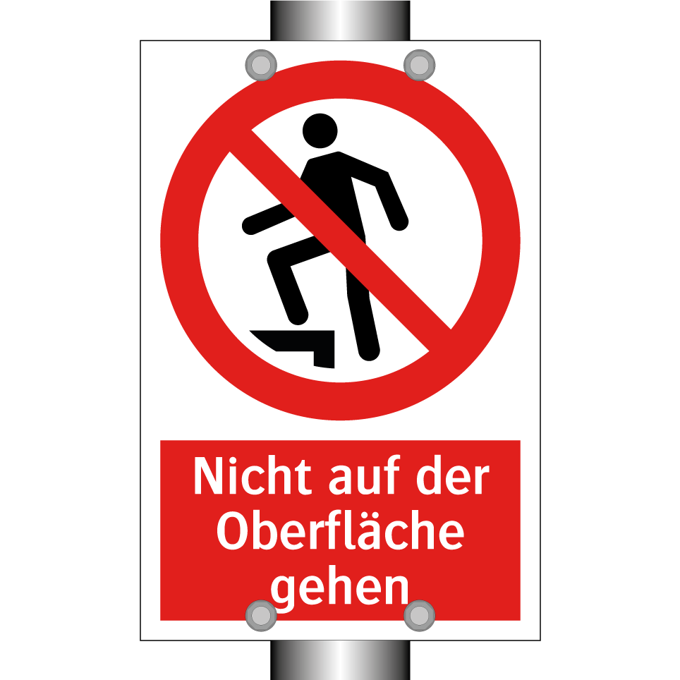 Nicht auf der Oberfläche gehen