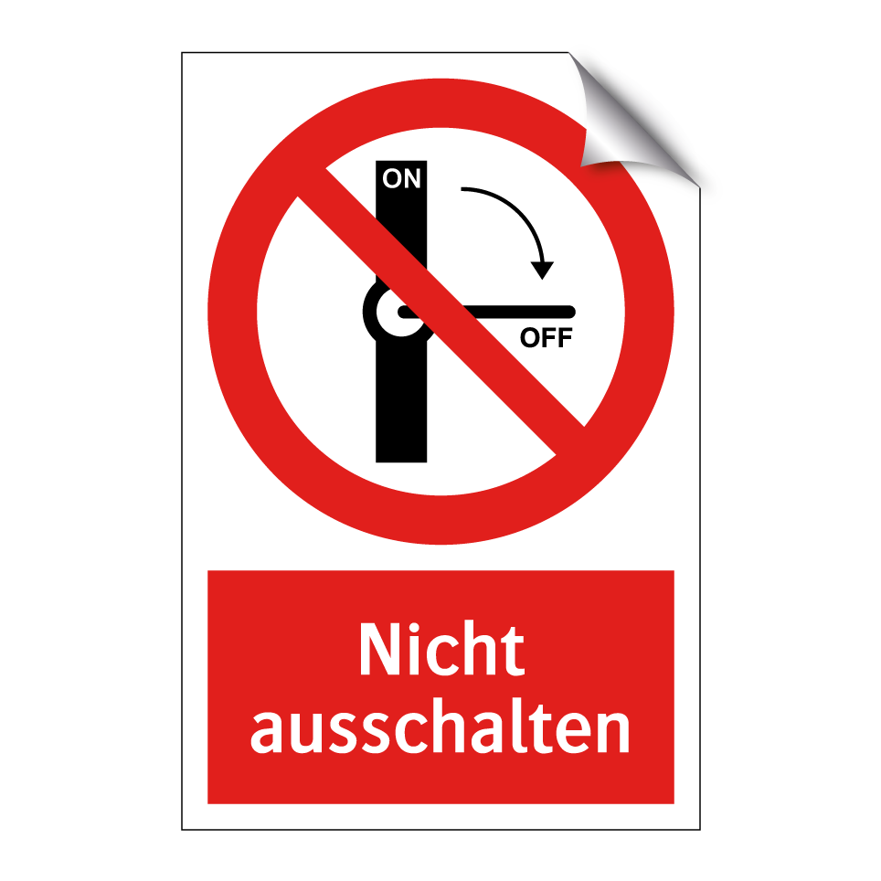 Nicht ausschalten