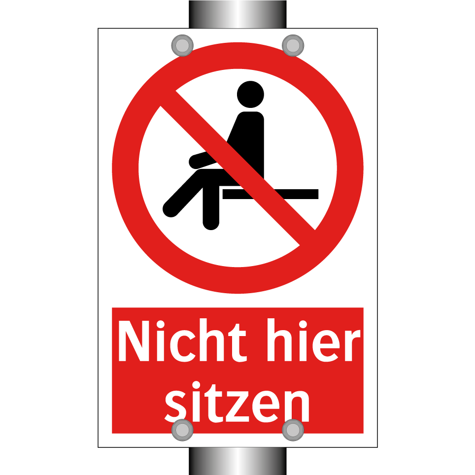 Nicht hier sitzen