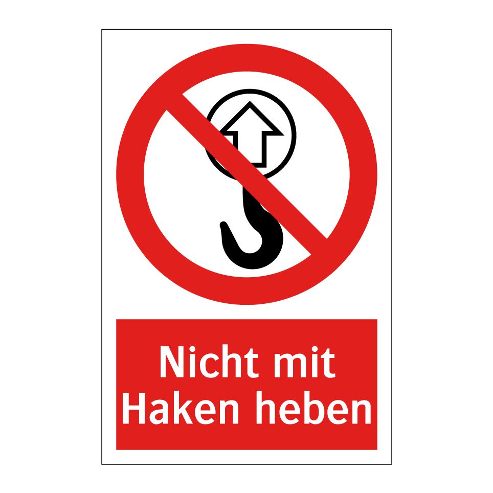 Nicht mit Haken heben