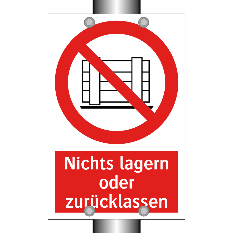 Nichts lagern oder zurücklassen