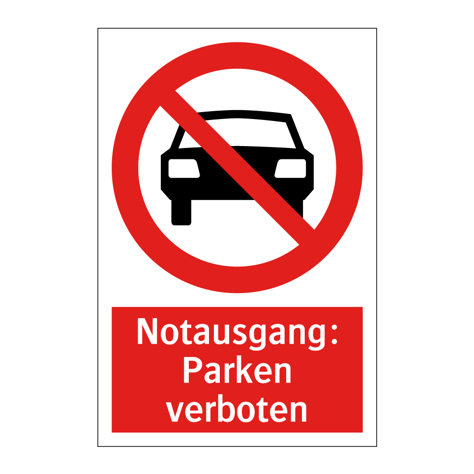 Notausgang: Parken verboten