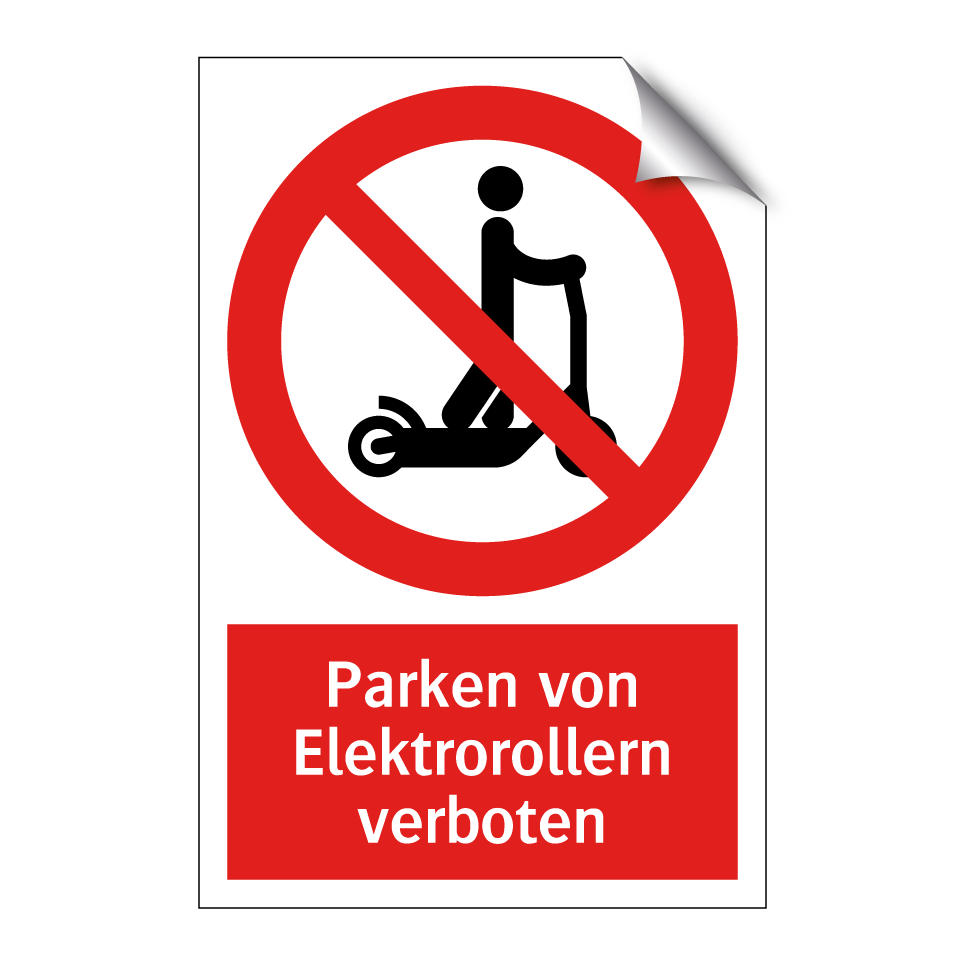 Parken von Elektrorollern verboten