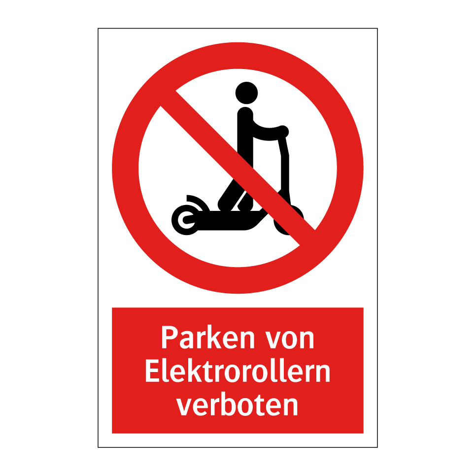 Parken von Elektrorollern verboten