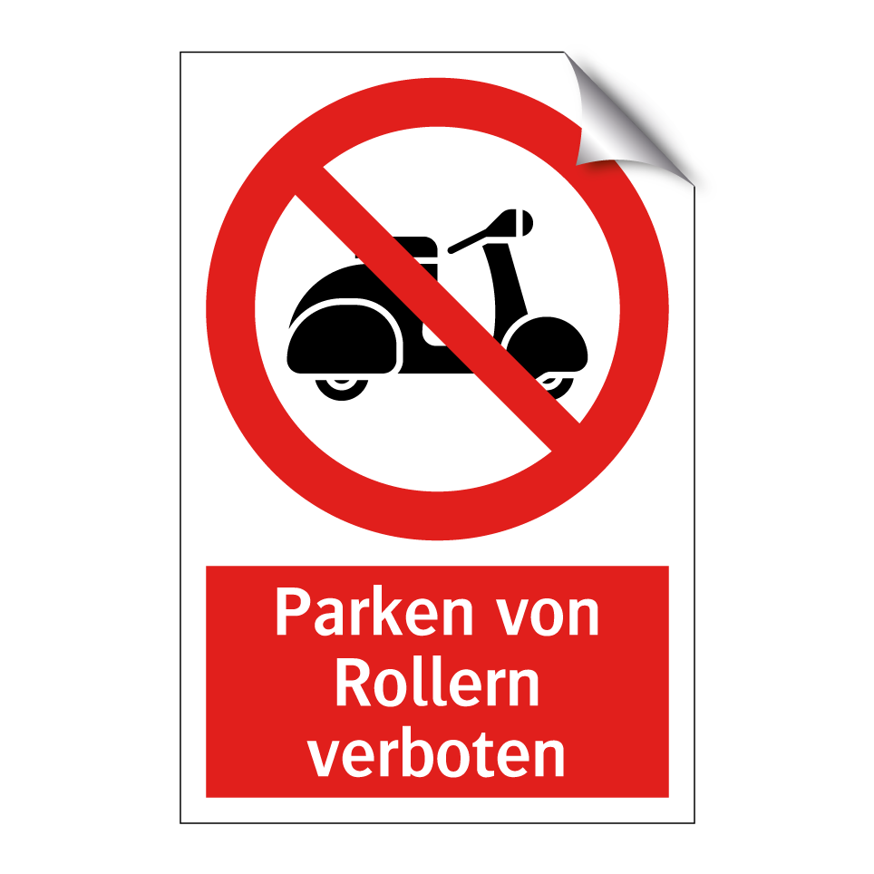 Parken von Rollern verboten