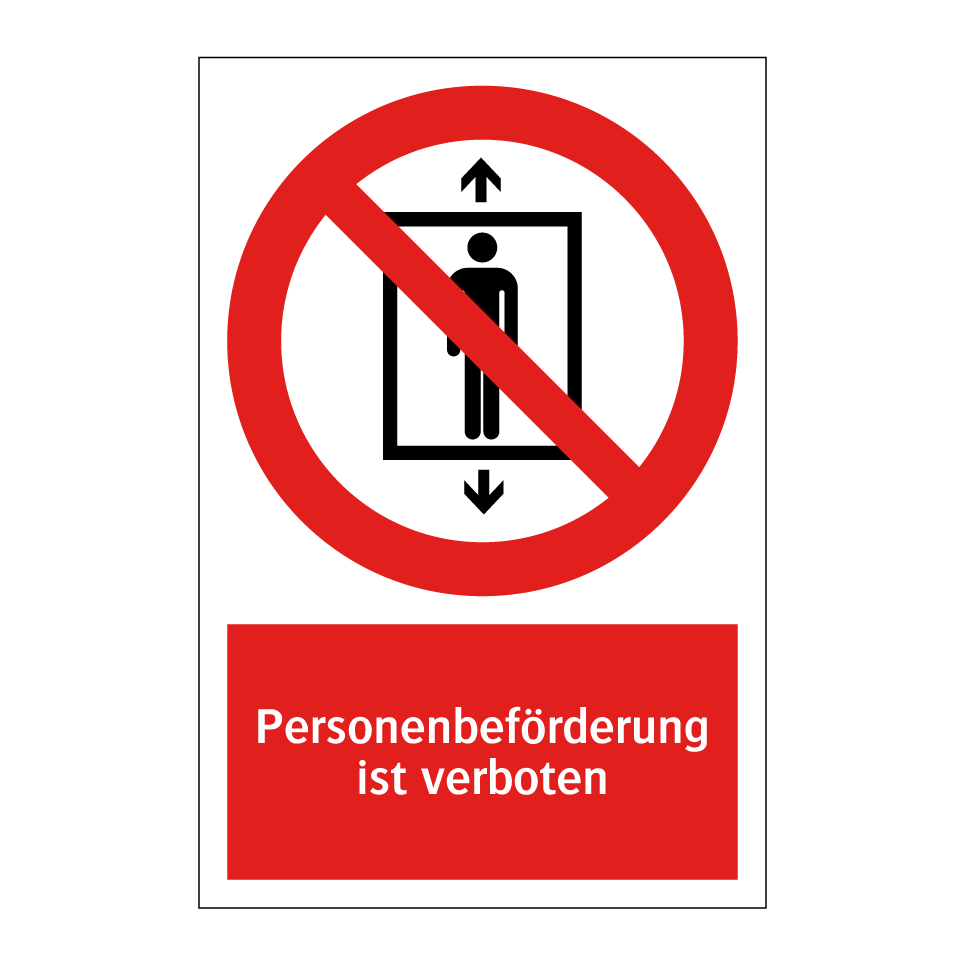 Personenbeförderung ist verboten