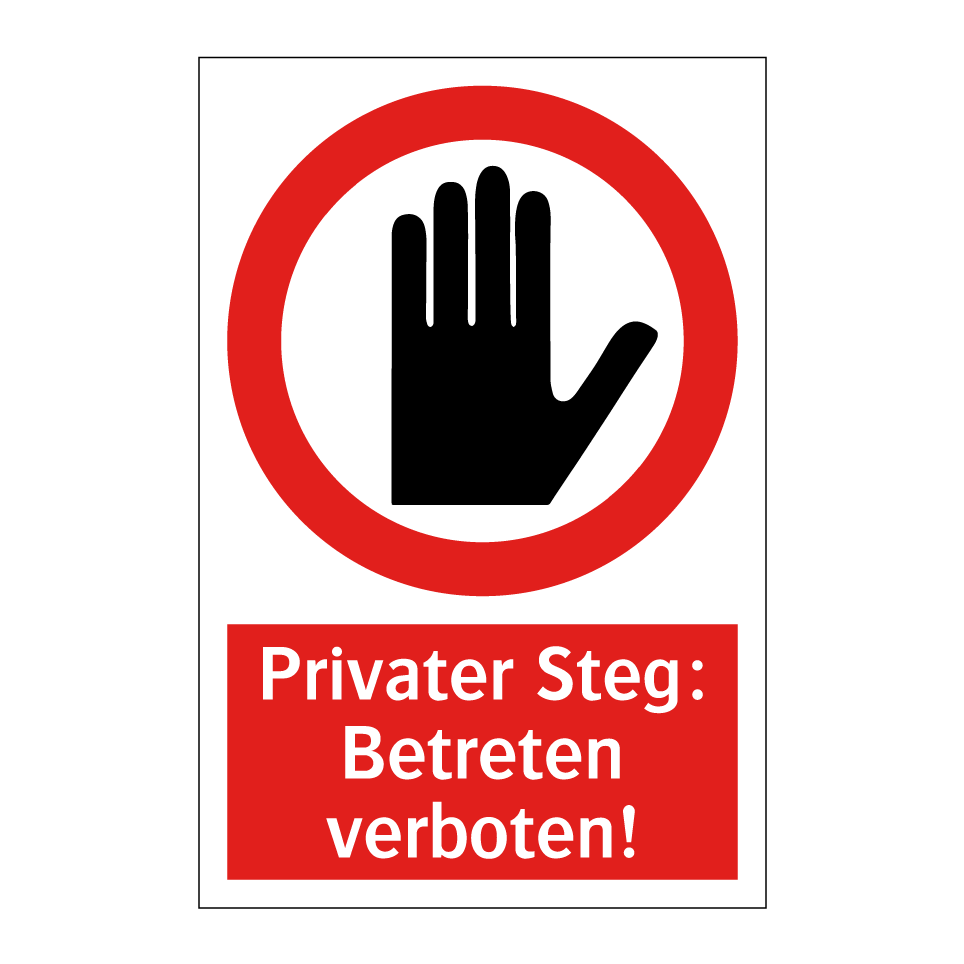 Privater Steg: Betreten verboten!