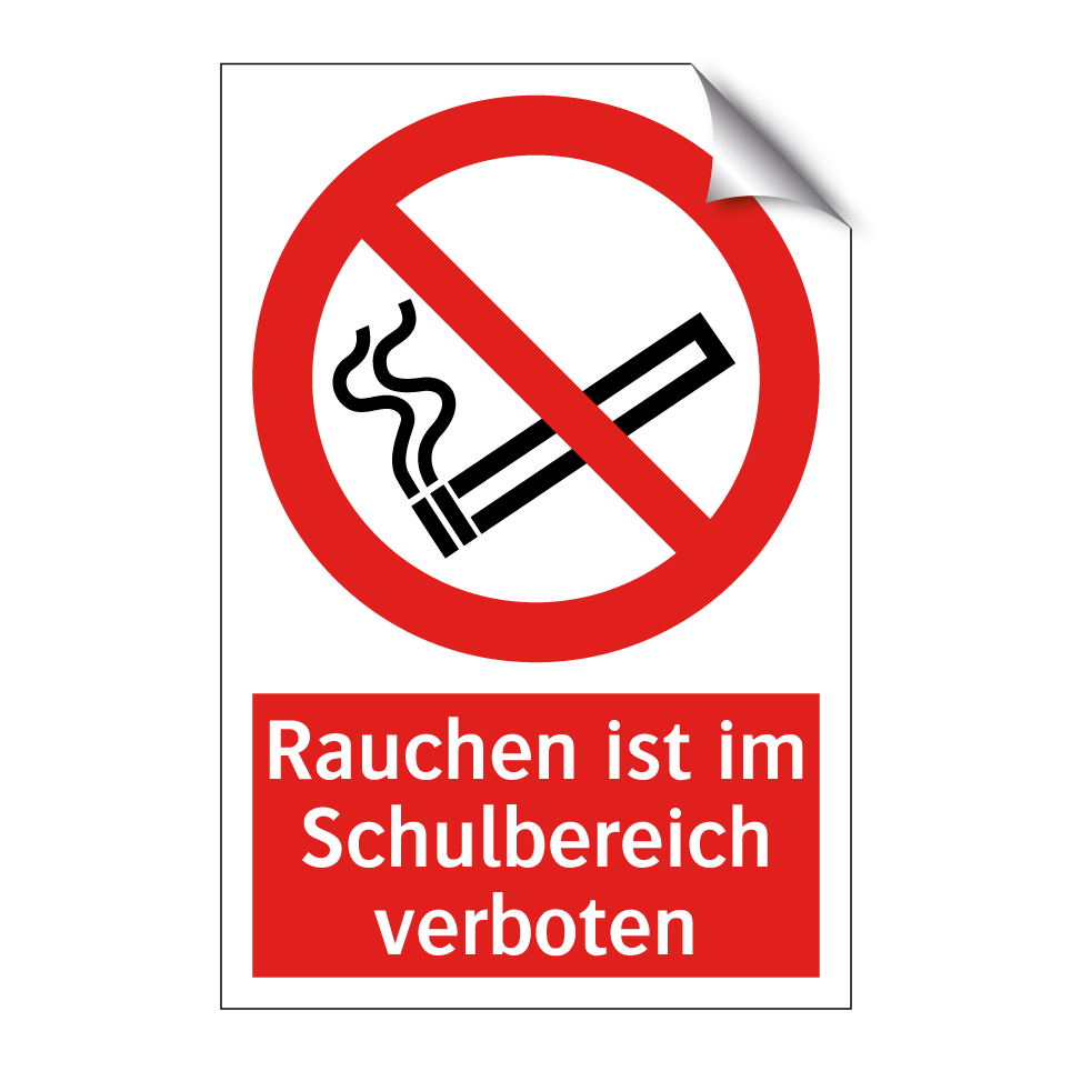 Rauchen ist im Schulbereich verboten