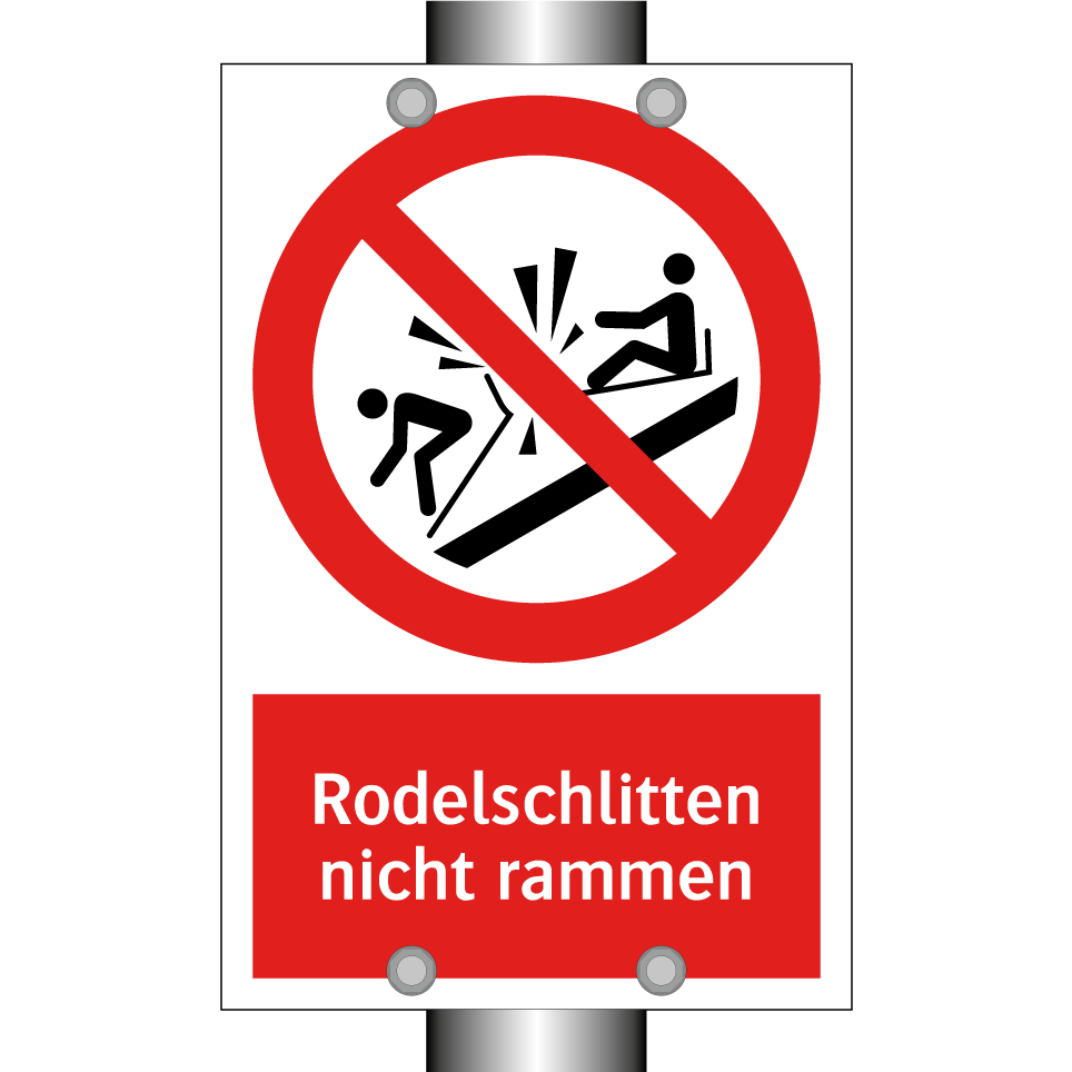 Rodelschlitten nicht rammen