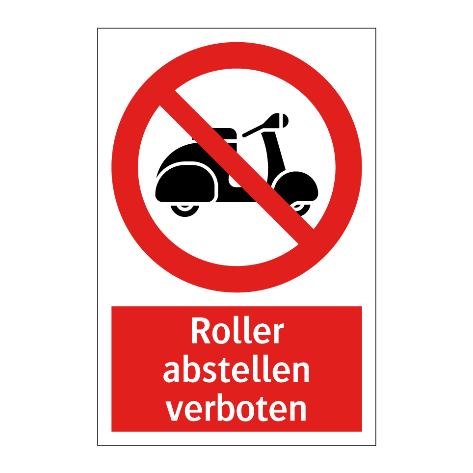 Roller abstellen verboten