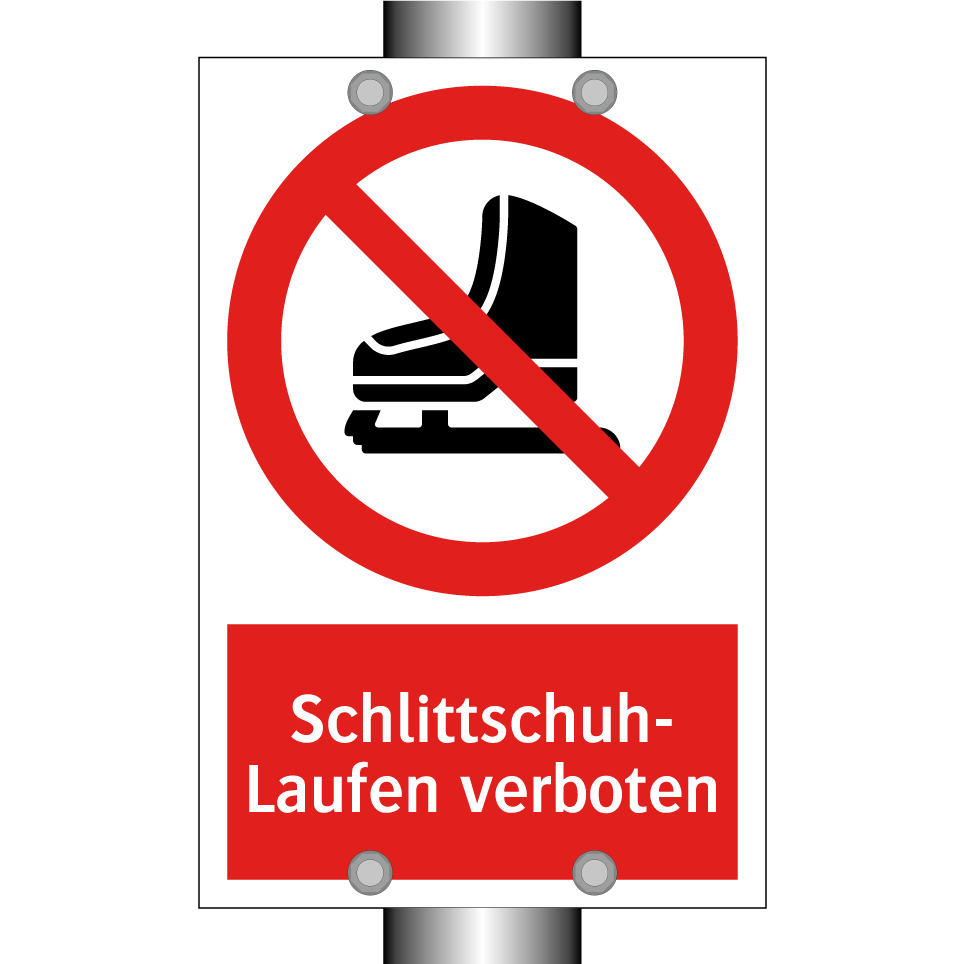 Schlittschuh- Laufen verboten