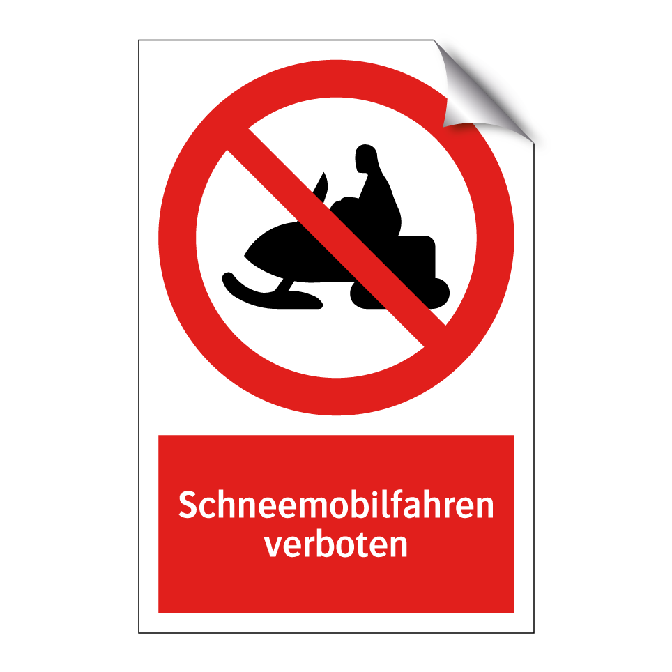 Schneemobilfahren verboten