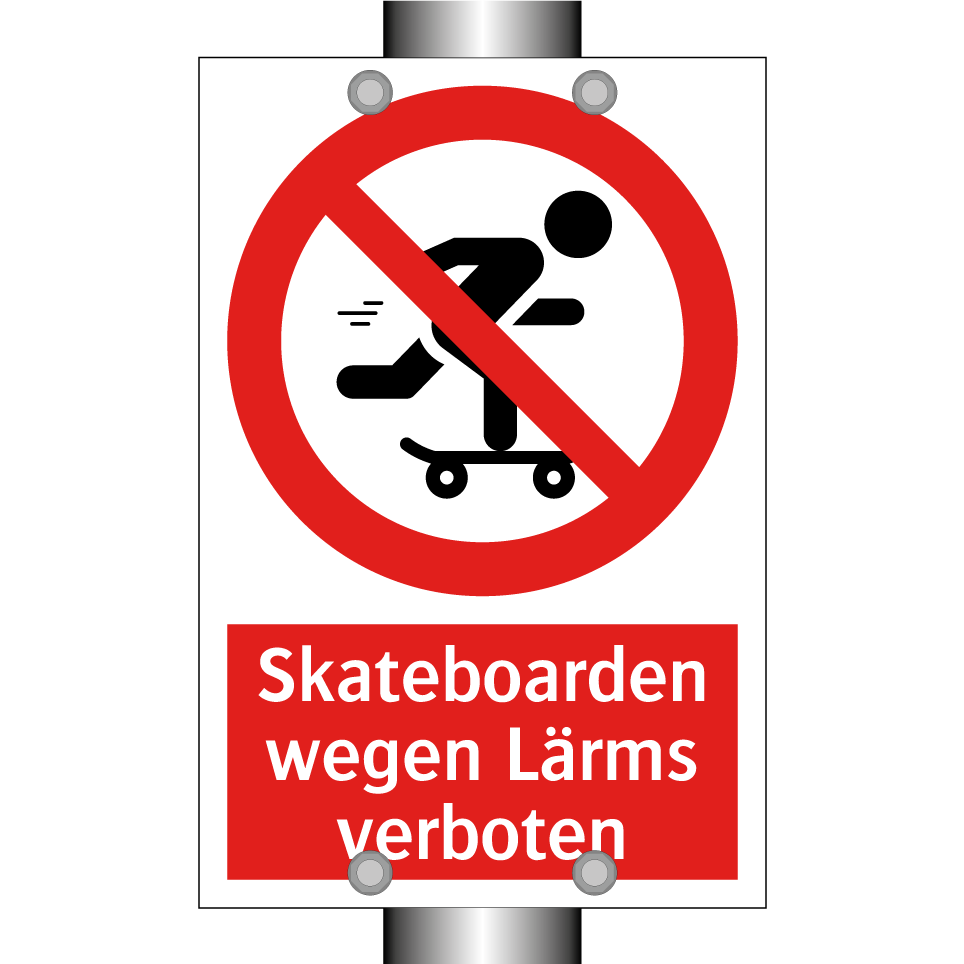 Skateboarden wegen Lärms verboten