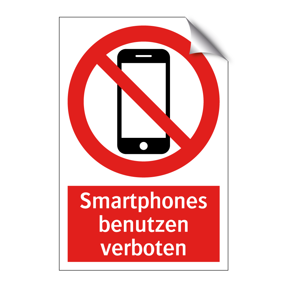 Smartphones benutzen verboten