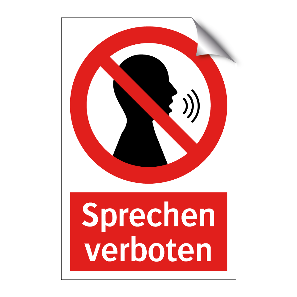 Sprechen verboten