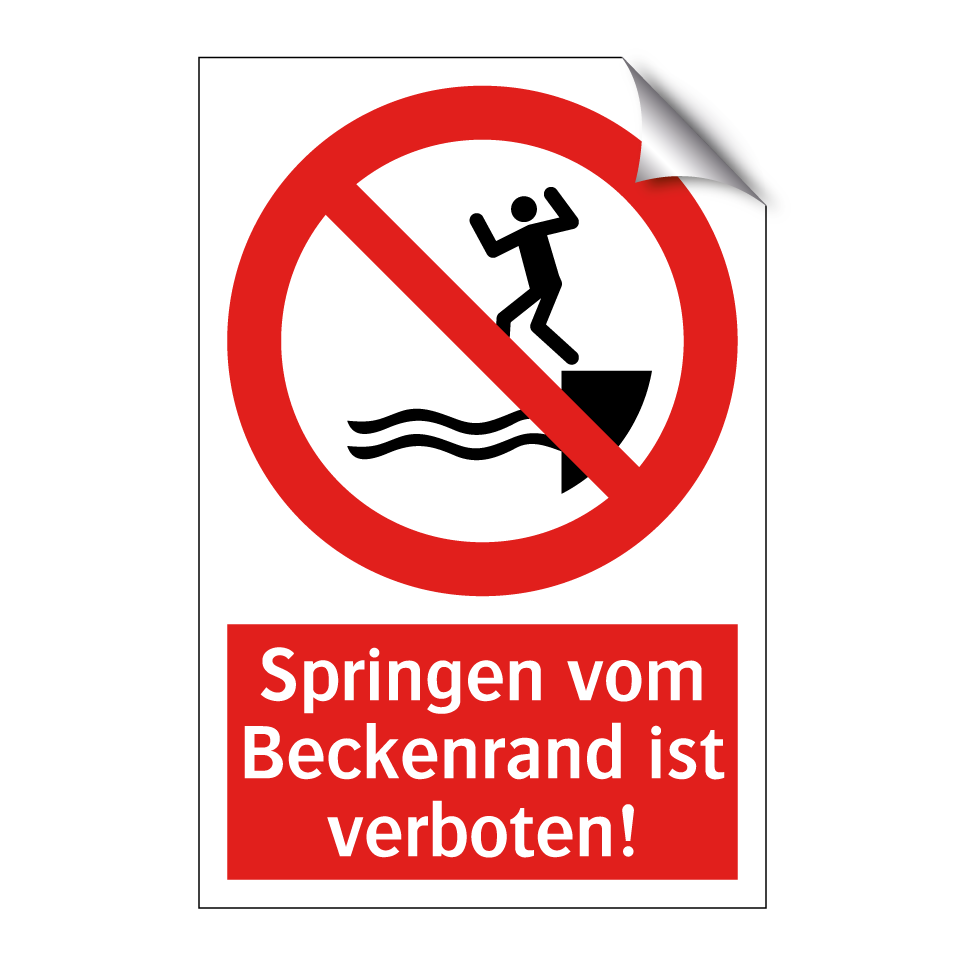 Springen vom Beckenrand ist verboten!