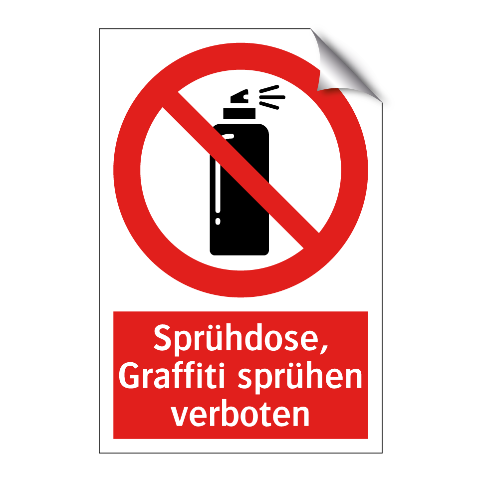 Sprühdose, Graffiti sprühen verboten