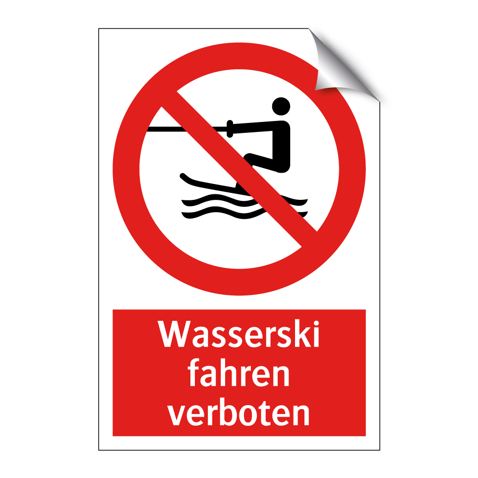 Wasserski fahren verboten