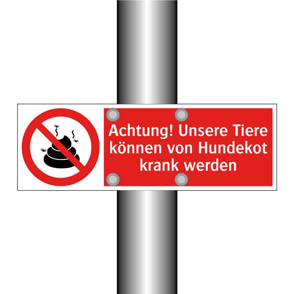 Achtung! Unsere Tiere können von Hundekot krank werden