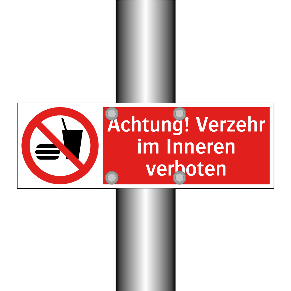 Achtung! Verzehr im Inneren verboten