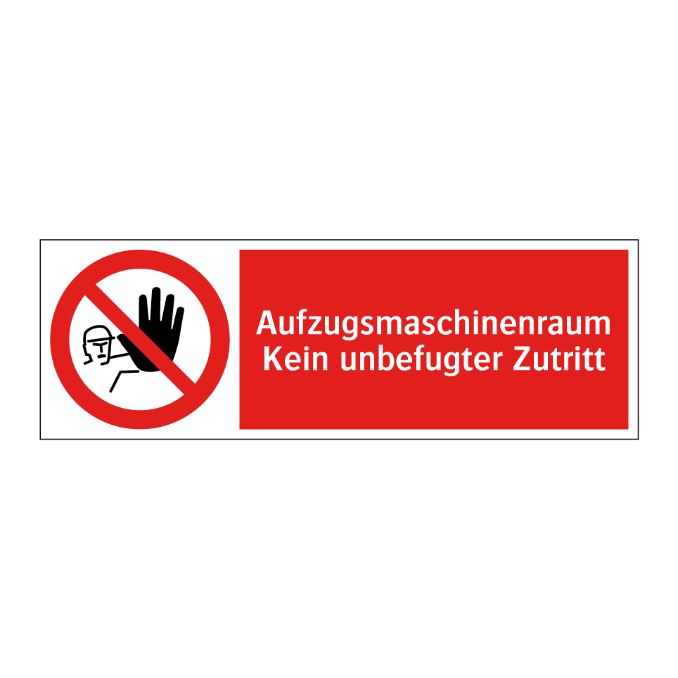 Aufzugsmaschinenraum Kein unbefugter Zutritt