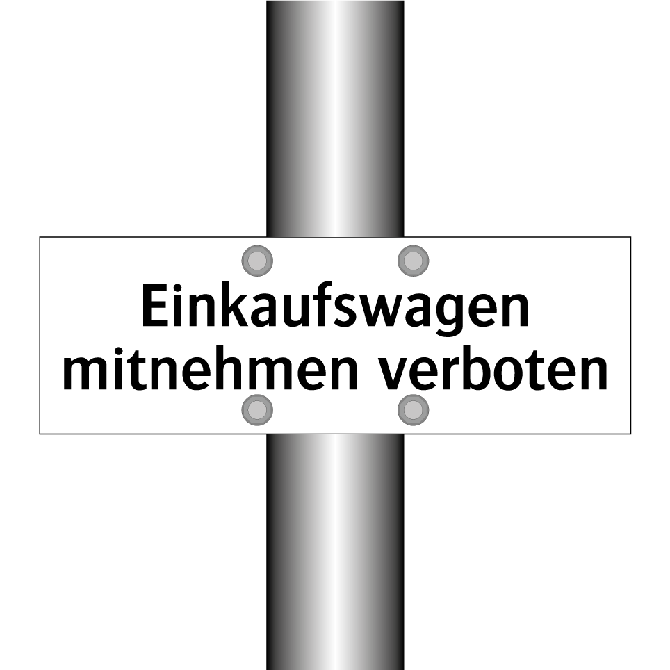 Einkaufswagen mitnehmen verboten
