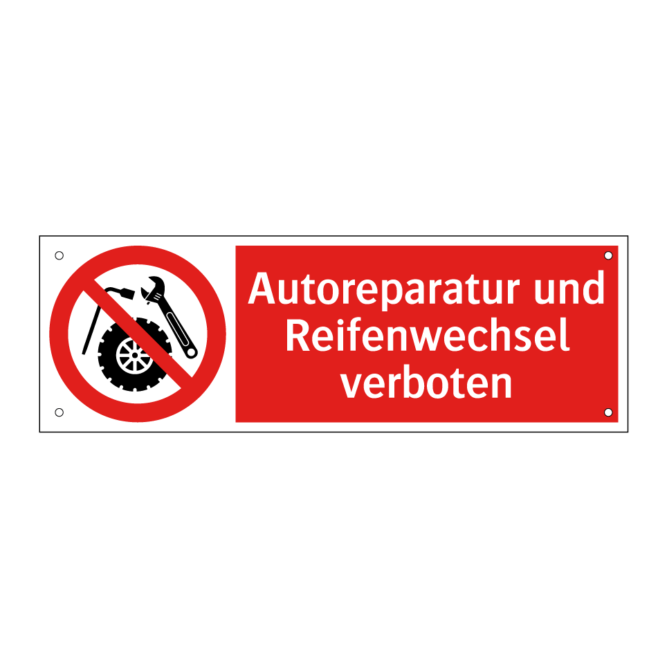 Autoreparatur und Reifenwechsel verboten