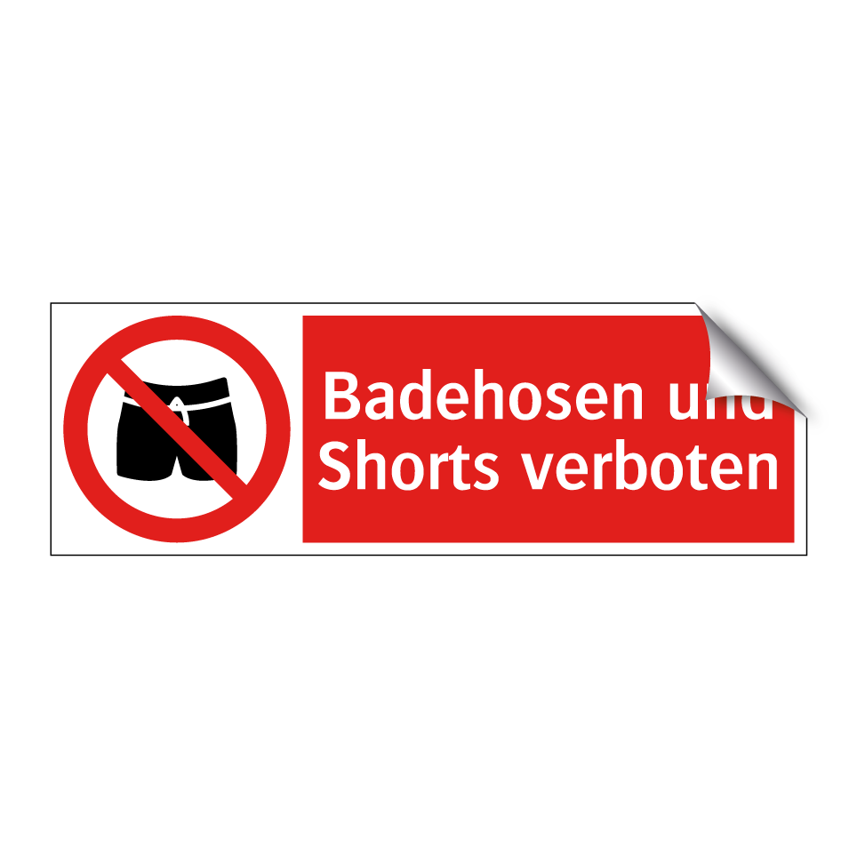 Badehosen und Shorts verboten