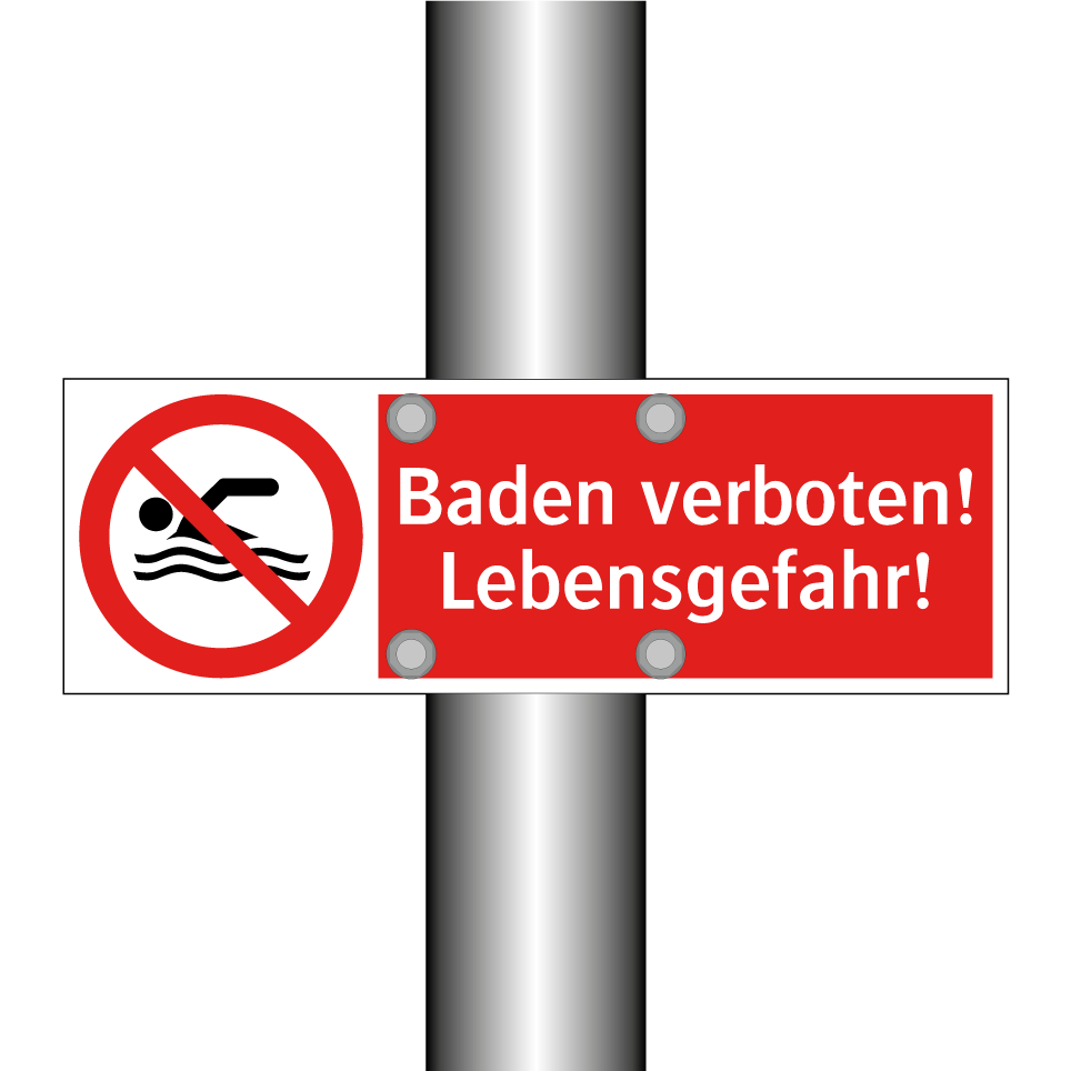 Baden verboten! Lebensgefahr!