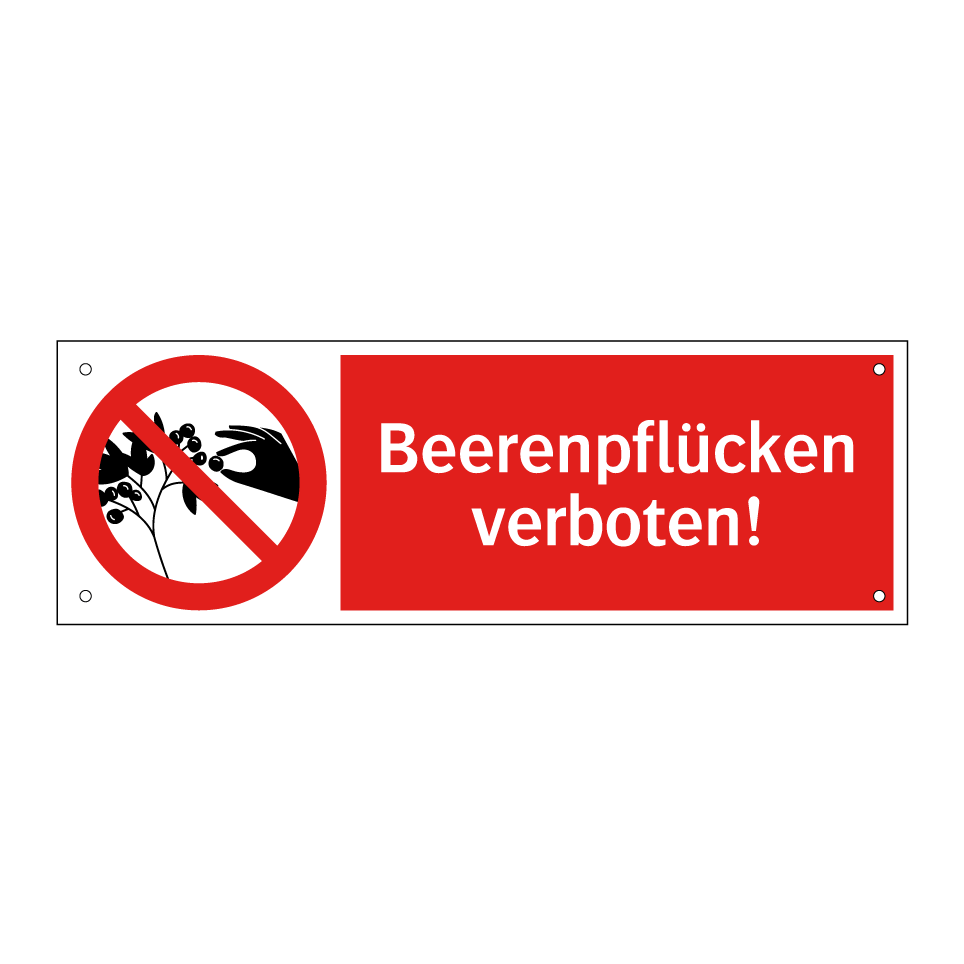 Beerenpflücken verboten!