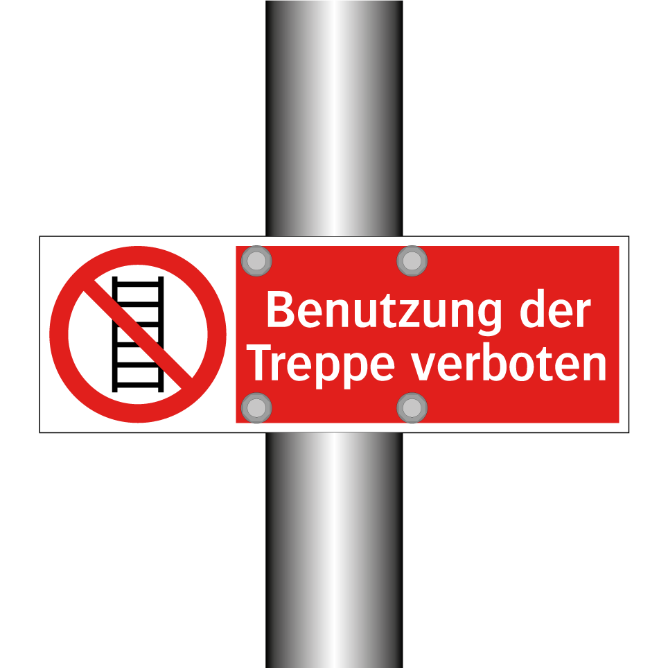 Benutzung der Treppe verboten