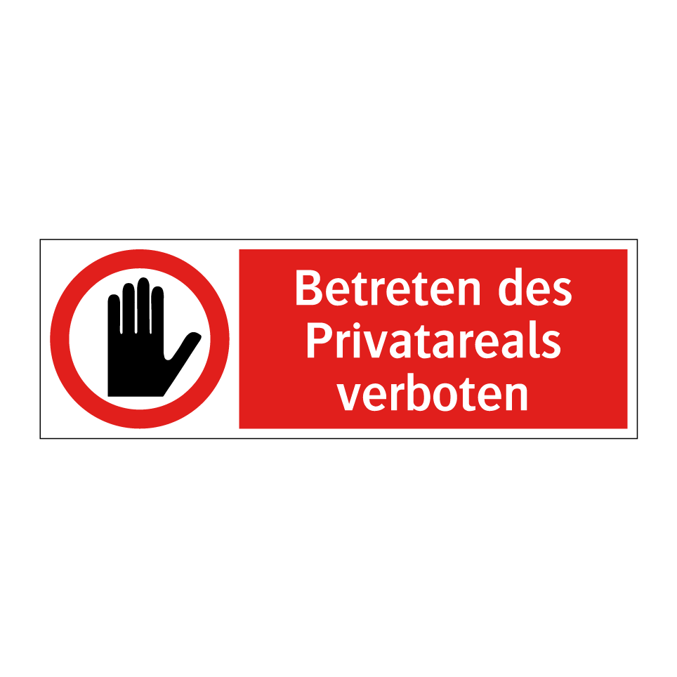 Betreten des Privatareals verboten