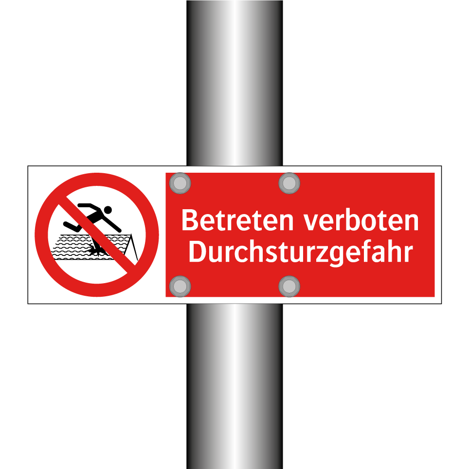 Betreten verboten Durchsturzgefahr