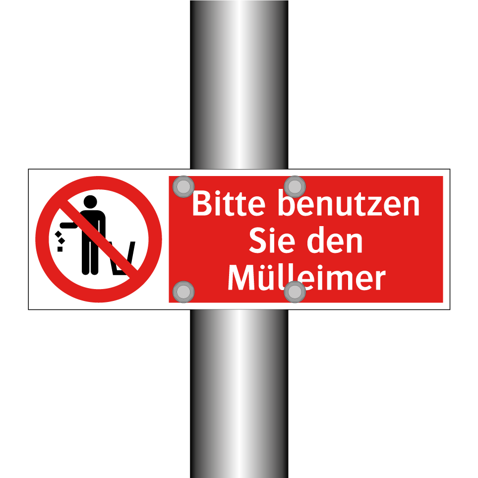 Bitte benutzen Sie den Mülleimer