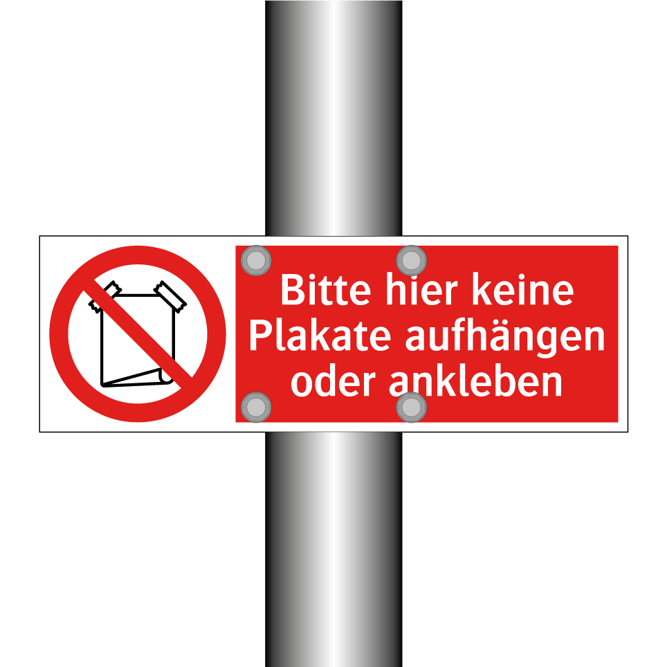 Bitte hier keine Plakate aufhängen oder ankleben