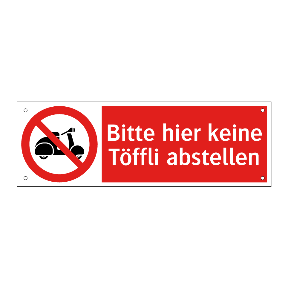 Bitte hier keine Töffli abstellen
