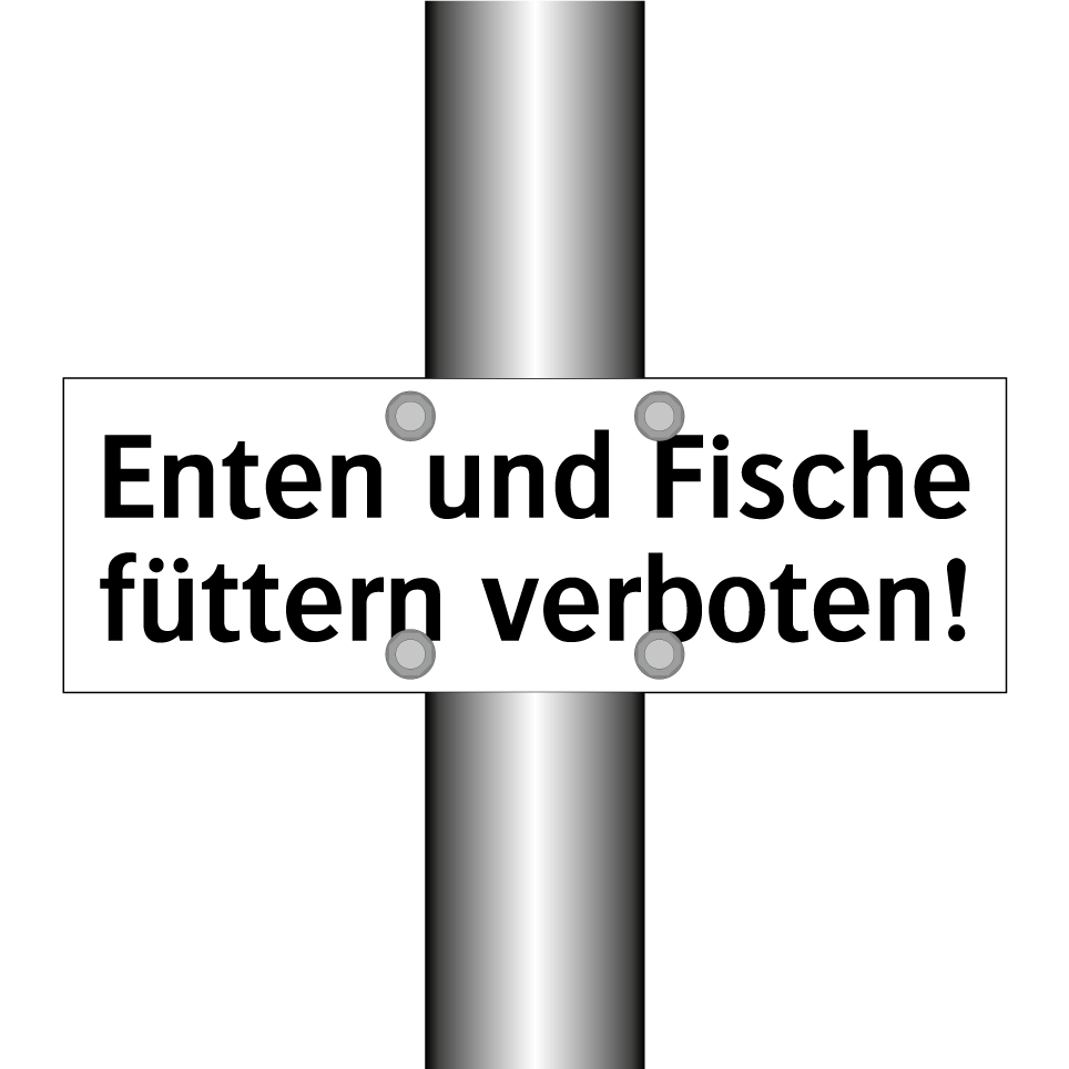 Enten und Fische füttern verboten!