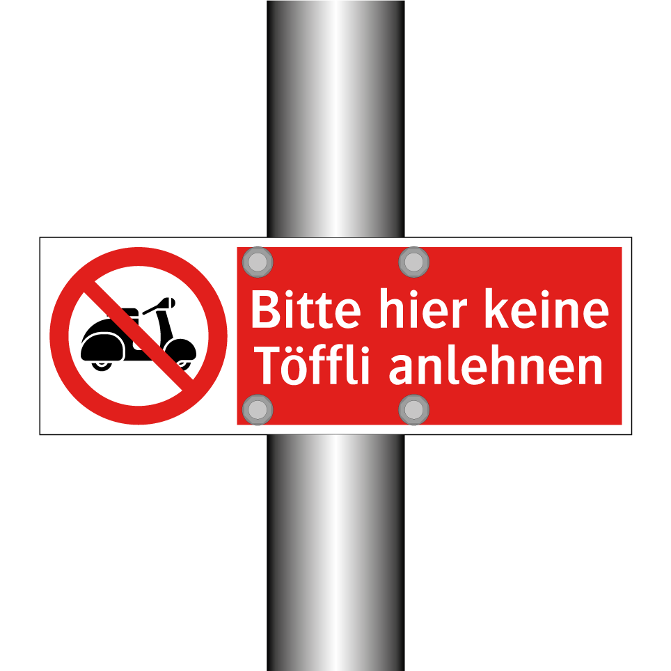 Bitte hier keine Töffli anlehnen