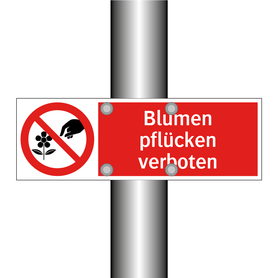 Blumen pflücken verboten