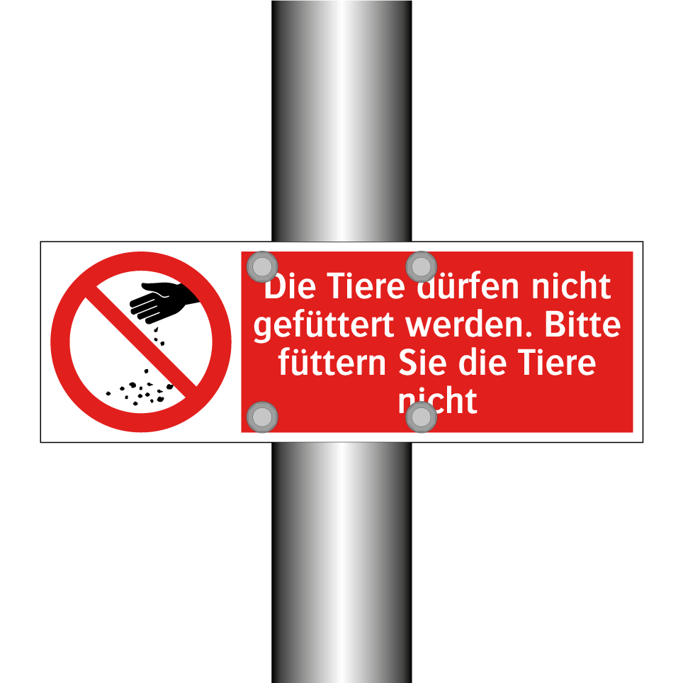 Die Tiere dürfen nicht gefüttert werden. Bitte füttern Sie die Tiere nicht