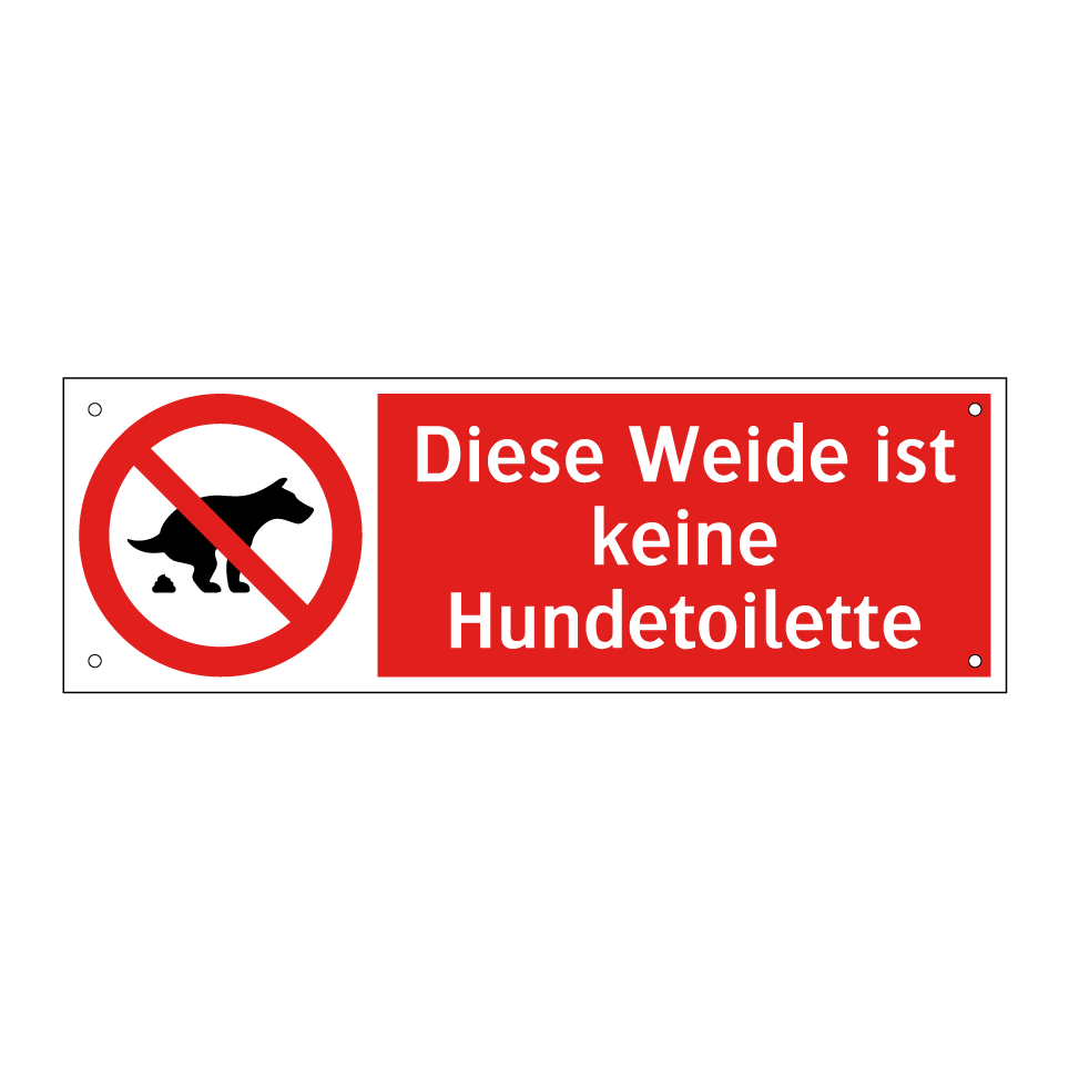 Diese Weide ist keine Hundetoilette