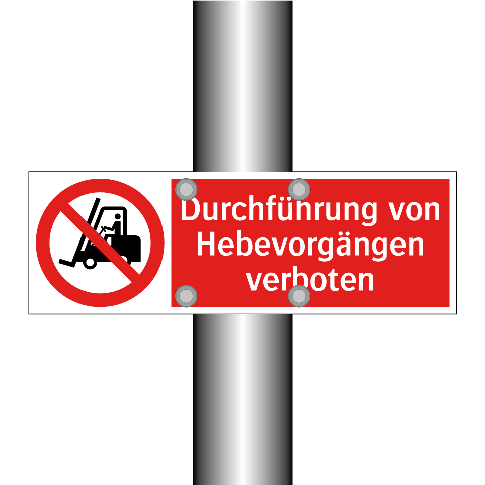 Durchführung von Hebevorgängen verboten