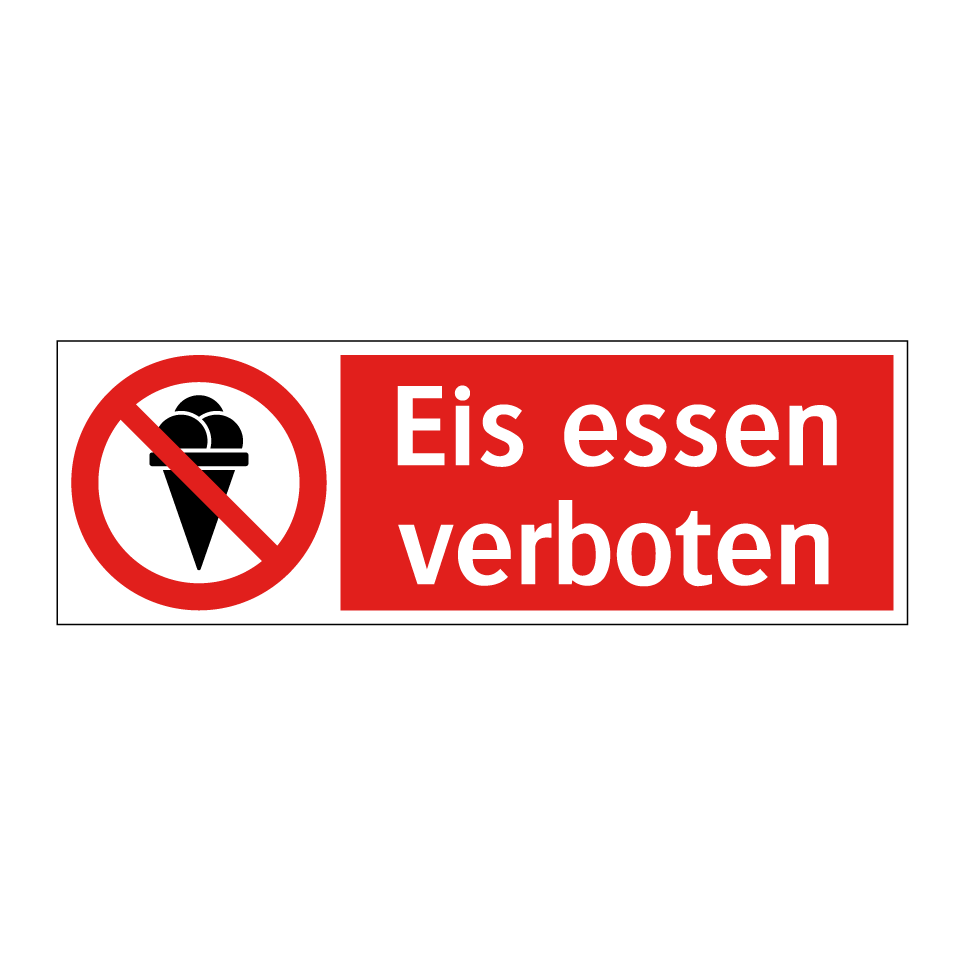 Eis essen verboten
