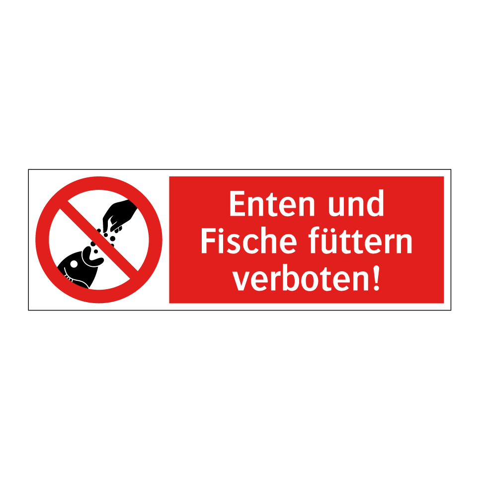 Enten und Fische füttern verboten!