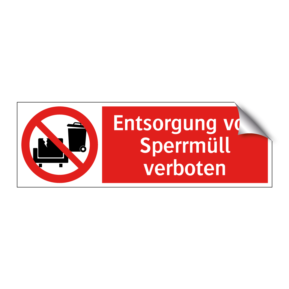 Entsorgung von Sperrmüll verboten