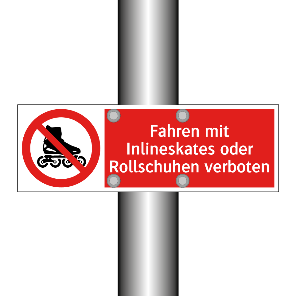 Fahren mit Inlineskates oder Rollschuhen verboten