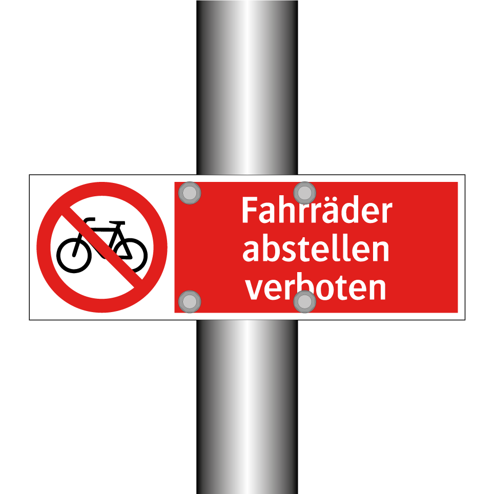 Fahrräder abstellen verboten