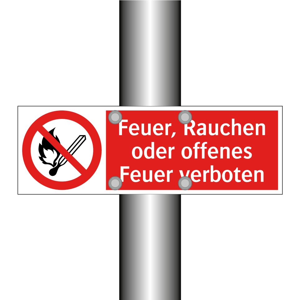 Feuer, Rauchen oder offenes Feuer verboten