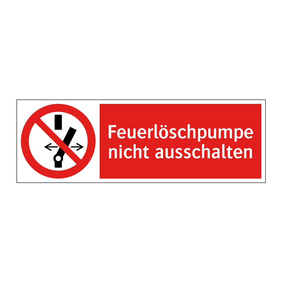 Feuerlöschpumpe nicht ausschalten