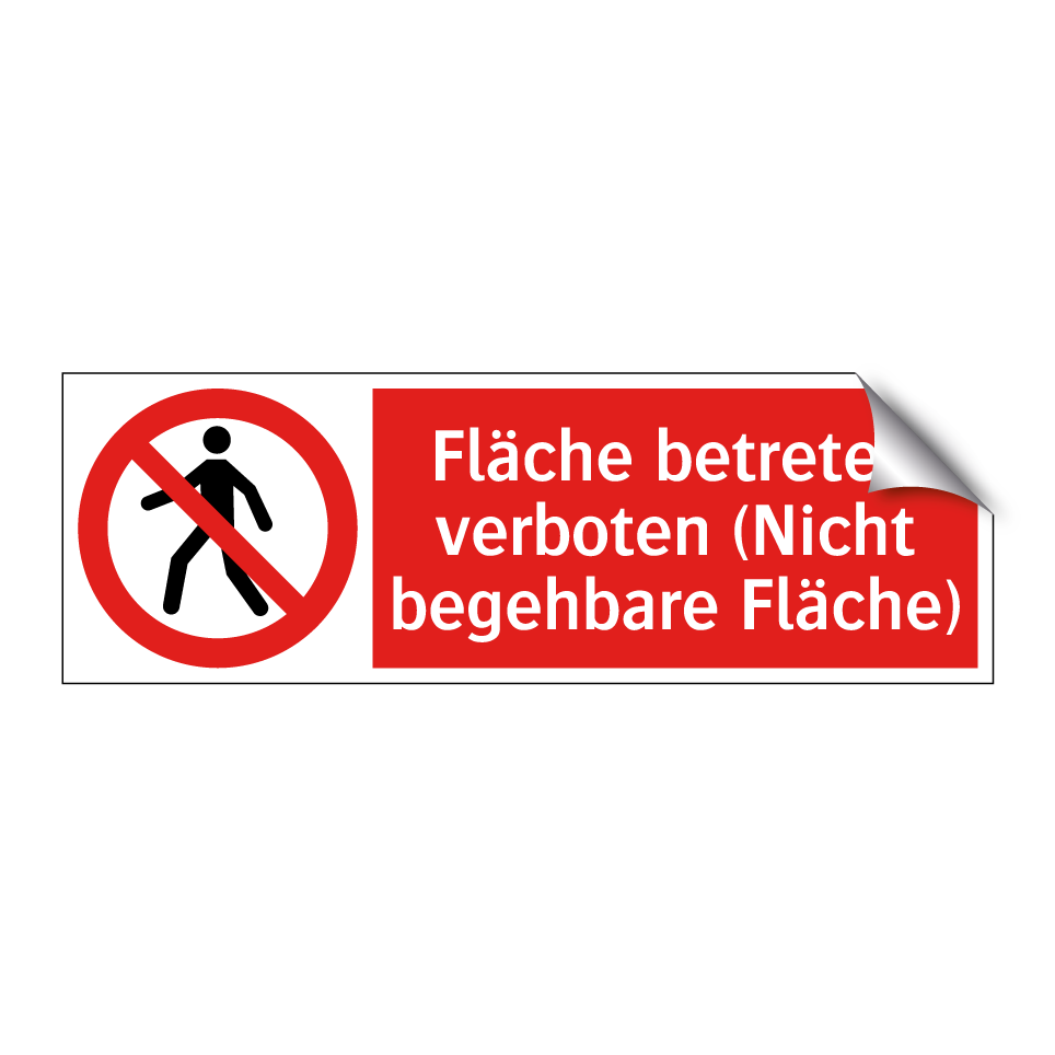 Fläche betreten verboten (Nicht begehbare Fläche)